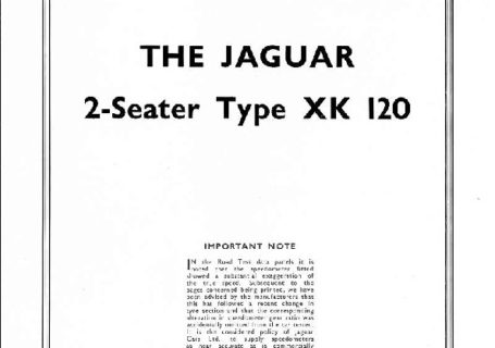 Jaguar XK120 road test 1949