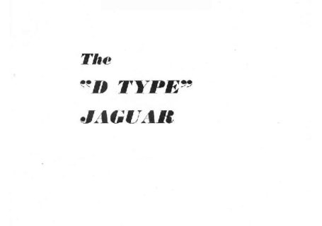 Jaguar D-Type The Autocar article 1954