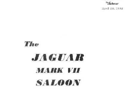 Jaguar Mk VII road test 1952