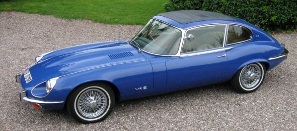 Blue Jaguar E-Type