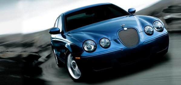 Синий Jaguar S-Type