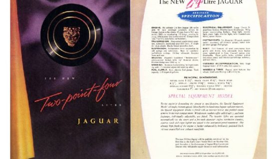 Jaguar Mk 1 2.4 Litre magazine insert 1956