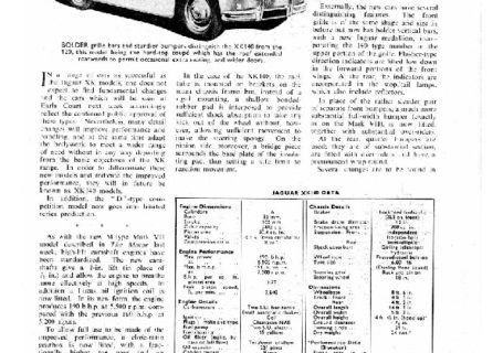 Jaguar XK140 - The Motor article 1955