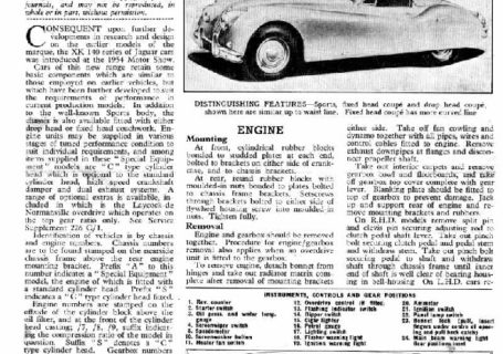 Motor Trader 1955 - Jaguar XK140 service data