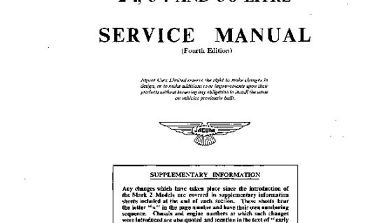 Jaguar Mk 2 Service Manual
