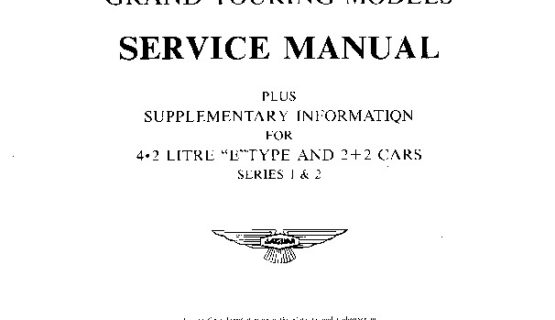 Jaguar E-Type 3.8 litre Series 1 service manual + 4.2 supplementary information