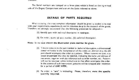 Jaguar E-Type 3.8 litre Series 1 spare parts catalogue