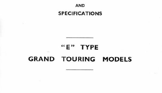Jaguar E-Type technical description and specifications 1961