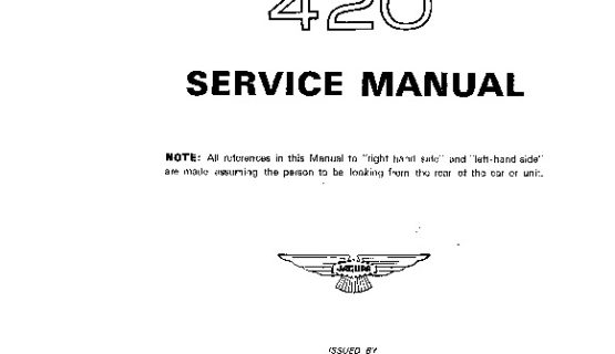 Jaguar 420 Service Manual