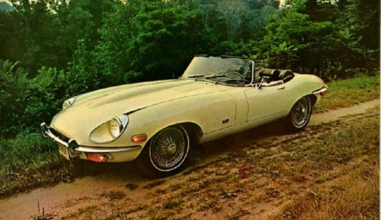Jaguar XKE Convertible (USA) Postcard 1971