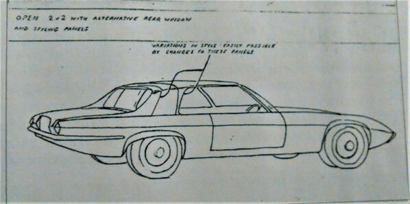 Jaguar XJ28 early drawing