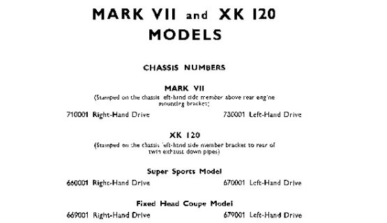 Jaguar Mark VII and XK120 Electrical guide