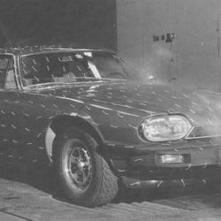 Jaguar XJ27 prototype testing in wind tunnel 1972