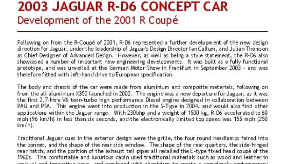 2003 Jaguar RD6