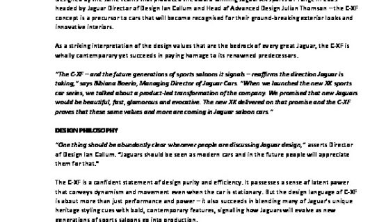 Jaguar C-XF-Press-Release