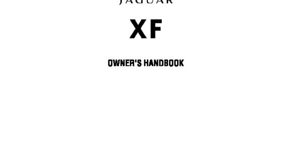 Jaguar XF Owners Handbook 2012