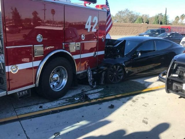 Self-driving Tesla accident